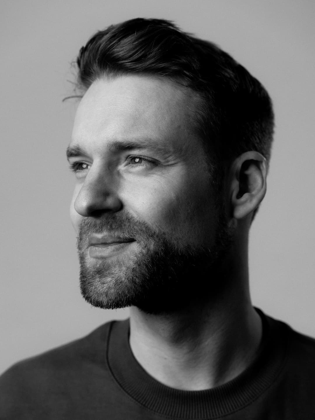 Black and white portrait of Jasper Staats